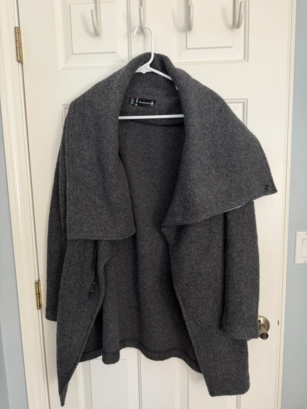 Smartwool Women's Dark Gray Open-Front Shawl Collar Cardigan